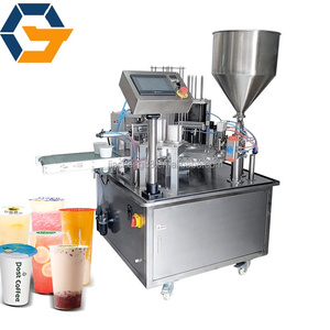 Mini Machine de remplissage électrique automatique pour ligne de traitement de la crème glacée tasse rotative/<span class=keywords><strong>Calipo</strong></span> Tube de papier scellant le Carton de pâte liquide - Product Image 2
