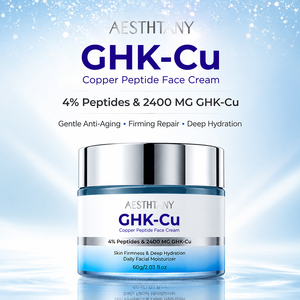 Crème Visage au Cuivre et Peptides AESTHTANY <span class=keywords><strong>pour</strong></span> Peaux Sensibles - Éclaircissante, Raffermissante, Nourrissante, Hydratante, Adoucissante, Application Non Collante - Product Image 4