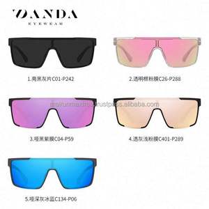 Lunettes de soleil polarisées UV400 de sécurité avec protection latérale, monture TR90 personnalisée, verres TAC de haute qualité, tendance, bleu et or, pour hommes et femmes, vente en gros - Product Image 5