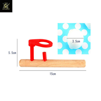 Divertido Juego de Pelota Levitante con Tubo de Madera para Soplar, Juguete de Pelota Flotante, Ejercicio de Músculos Orales, Juego Sensorial para Niños