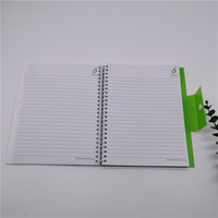 Cuaderno de cubierta de Pvc con espiral A5 para oficina escolar, notas y botón