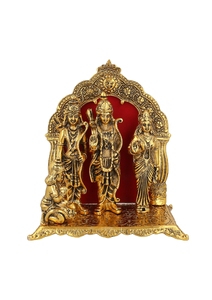 Sculpture artisanale en laiton de Rama, Lakshmana et Sita pour temple, figurine traditionnelle indienne de la divinité du Ramayana, décoration spirituelle d'intérieur - Product Image 5