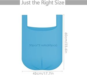 Bolsas de Basura Portátiles Huamaohengchun de 2-4 Galones, Bolsas de Basura Pequeñas Tipo Chaleco Reforzadas para Oficina, Cocina, Dormitorio y Más - Product Image 2