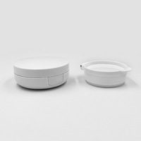 En stock, boîte vide de 15g de crème bb blanche ronde avec éponge et coussin d'air en poudre boîte vide de crème de fond de teint