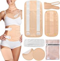 Compresse réutilisable en coton biologique pour huile de ricin avec logo personnalisable et fixation Velcro