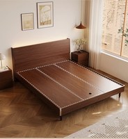 Cama de Madera de Teca Sólida XHA, Tamaño Completo, con Almacenamiento, Ahorra Espacio, Duradera, Cómoda, Diseño Minimalista, Multifuncional para Espacios Pequeños