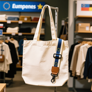 Heavy Duty Custom Logo Blank Plain European Union Flag Shoulder <strong>Bag</strong> Grocery Shopping Organic Cotton Canvas Tote <strong>Bag</strong> for Travel - Product Image 1