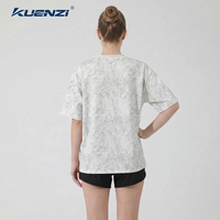 T-shirts personnalisés Kuenzi avec logo, 100% coton, 330 GSM, doux, durables, vintage, délavés, streetwear, surdimensionnés pour femmes