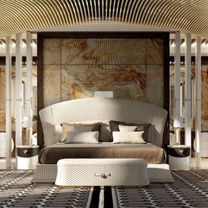 Luxo big cabeceira da cama de casal king size cama de armazenamento cama com couro pu couro macio estilo moderno
