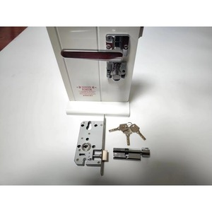 Ensemble de poignée de porte et de serrure en aluminium chromé argenté sur mesure pour portail, fabriqué en usine, quincaillerie intérieure - Product Image 5