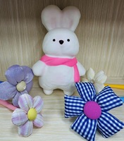 Grand lapin en peluche adorable en PU, super doux, à récupération lente, jouet sensoriel anti-stress pour soulager l'anxiété