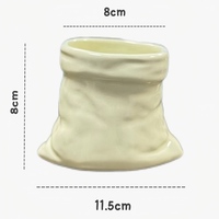 Nouvelle tasse en céramique en forme de sac en tissu vintage pour café et latte, design unique, pour usage domestique