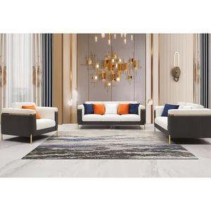 सस्ती कीमत यूरोपीय शैली आधुनिक सोफे फर्नीचर लक्जरी उच्च धातु पैर 3 2 1 सेक्शनल लिविंग रूम सोफा - Product Image 2