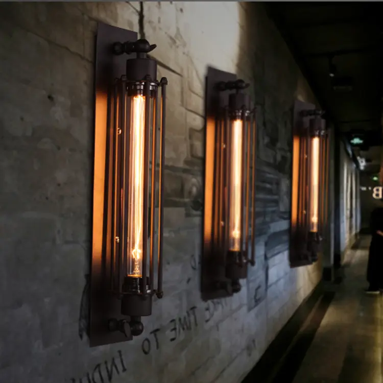 Industrial Vintage Wall Sconces Loft Antique Edison Flute Wall Light Rustic Iron Retro Restaurant Bar Corridor Walls Lamp