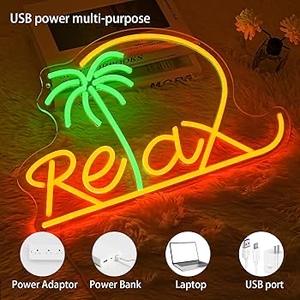 ป้ายไฟ LED นีออนใช้พลังงานจาก USB เพื่อการผ่อนคลายศิลปะตกแต่งผนังแบบหรี่แสงได้สำหรับสปาร้านเสริมสวยร้านนวดห้องเล่นเกมและห้องน้ำสำหรับผู้หญิง - Product Image 6