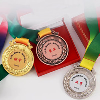 Vente en gros d'usine, médailles sportives personnalisées, médailles en or, argent et cuivre plaquées, impression personnalisée, médailles sportives en métal MH-T233