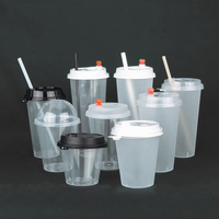 Tapas de taza esmeriladas transparentes PP moldeadas por inyección 90, taza de té de la leche de plástico desechable universal caliente/fría, fabricante listo en stock