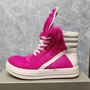 รองเท้าสไตล์เรโทรปี 2026 รองเท้าผ้าใบผู้ชายสุดหรู ดีไซน์เนอร์แบรนด์ดัง ขนเฟอร์ รองเท้าผ้าใบพื้นโพลีเมอร์ต่ำ สไตล์วินเทจ - Product Image 2