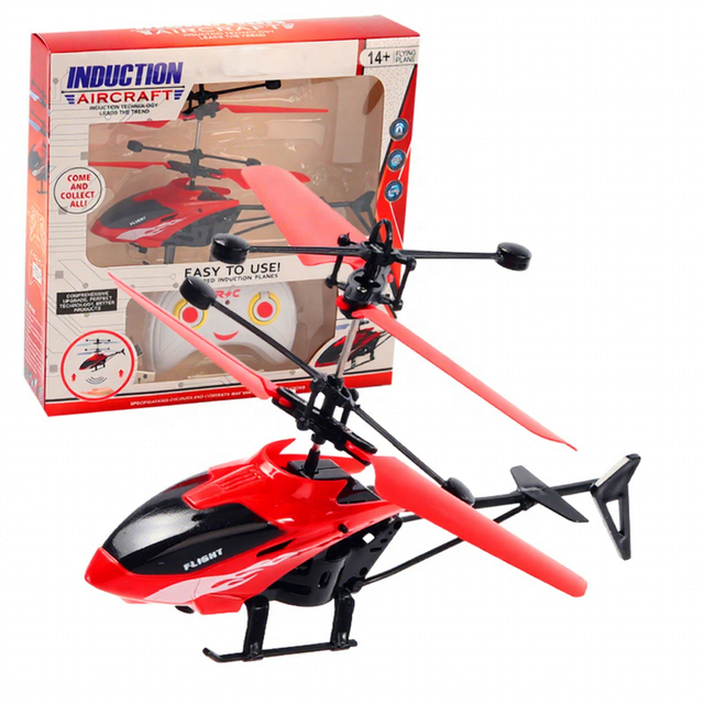Outdoor Induction Flying Toy Helicopter RC Mini Drones Plane Hand Sensor LED Toys Helicopter With Controller