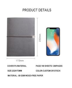 High Quality Customized A5 <b>A6</b> Size PU Leather Hardcover Gift Cover Journal Loose-Leaf Planner <b>Diary</b> Notebook - Product Image 2