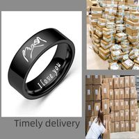 Alliance de mariage classique en acier inoxydable pour amoureux, alliance de couple noire, bague de promesse d'anniversaire, plaqué or, cadeaux de fiançailles, tendance