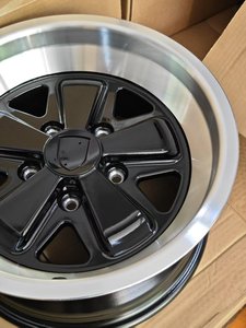 Jantes en alliage moulé noir brillant style Fuchs Old School 16 pouces 5x130 ET23.3 ET10.6 à déport profond pour Porsche 911 964 <span class=keywords><strong>993</strong></span> 912 - Product Image 2