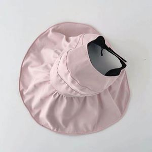 Sombrero de Sol Plegable Informal Popular para Verano, Gorra de Playa con Ala Ancha y Vinilo Interior, Visera para Mujer, Sombrero para Cola de Caballo, Regalo Promocional - Product Image 2