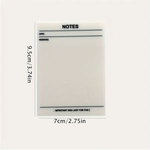 Transparent Waterproof 200 Sheets PET Material Self-Adhesive Sticky Notes/Memo <b>Pads</b> for Marking & Note-Taking in Schools Offices - Product Image 2