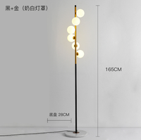 2023 nouveau lampadaire en verre LED intérieur dimmable télécommande utilisation intérieure uniquement