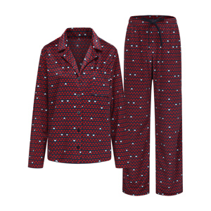 Pigiami invernali <span class=keywords><strong>di</strong></span> lusso pantaloni lunghi a maniche lunghe tute da <span class=keywords><strong>notte</strong></span> Vintage con motivo a <span class=keywords><strong>cuore</strong></span> pigiami da donna - Product Image 1