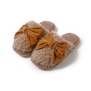 Custom Design Butterfly Knot Bow Plush <strong>Slippers</strong> Home Baotou Cotton <strong>Slippers</strong> Indoor Fur <strong>Slippers</strong> for Women - Product Image 1