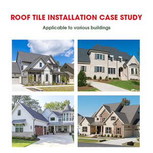 Tejas Autoadhesivas de Mosaico para Techos, Fáciles de Instalar, con 3 Láminas de Vidrio, Impermeables, para Villas, con Diseño Moderno - Product Image 4