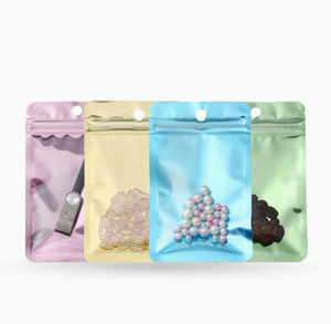 Metal Colors Resealable <b>Bags</b> Colored Jewelry or Food Resealable <b>Bags</b> <b>Makeup</b> Self-sealing <b>Bags</b> with <b>Transparent</b> Front - Product Image 1