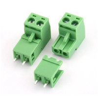 Connecteur de bornier enfichable mâle-femelle 2EDG PCB, 2 positions, pas de 5,08 mm, type ouvert, connecteur à broches droites