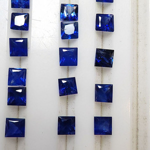 Piedras Preciosas de Zafiro Azul Natural, Corte Brillante Redondo Facetado, Calibradas y Sueltas para Joyería - Product Image 3