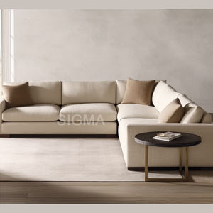 أثاث بتصميم كلاسيكي لغرفة المعيشة أريكة <span class=keywords><strong>Churchill</strong></span> منخفضة وعميقة مع رؤوس نيلهيدس - Product Image 1