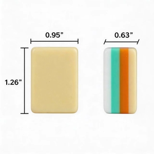 Tuiles de <span class=keywords><strong>Mahjong</strong></span> Américain en Acrylique Bleu Écologiques et Durables, Ensemble Complet de 160 Pièces avec Jokers, Dragons, Vent, Fleurs, Dés et Cartes de Jeu - Product Image 6