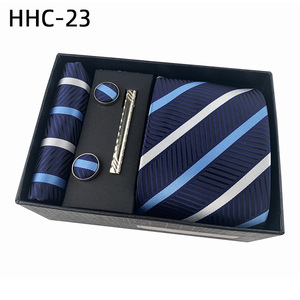 Cravates classiques <span class=keywords><strong>pour</strong></span> hommes, cravate élégante <span class=keywords><strong>pour</strong></span> hommes, cravates en jacquard tissées, costume de soirée avec pochette, boutons de manchette, pince à cravate avec boîte - Product Image 6