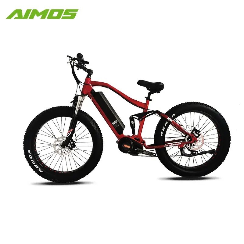 250W mid drive system powered electric bike rear air suspension