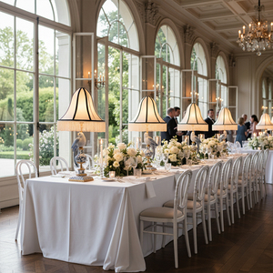 Palazzo di lusso 5000mAh batteria in resina lampada da tavolo a LED Cordless blu pappagallo campana nappa <span class=keywords><strong>paralume</strong></span> E14 2700K caldo Touch Control - Product Image 4