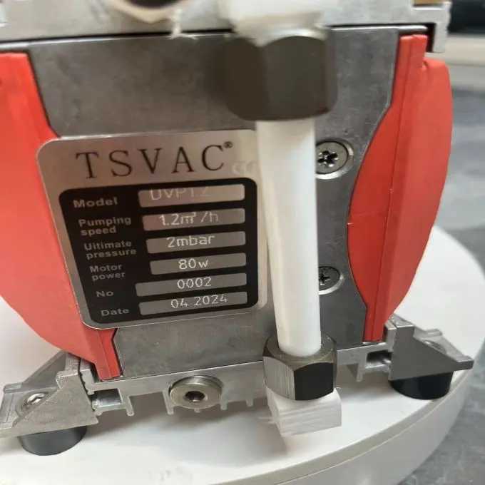 Pistón de vacío silencioso sin aceite de funcionamiento silencioso TSVAC 2mbar 1.2m3/H bomba de aire DVP1.2 bomba silenciosa de diafragma pequeño