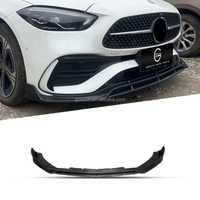Lèvre avant de voiture en fibre de carbone style B pour Mercedes Benz Classe C W206 S206 C200 C43 AMG – Amélioration du pare-chocs avant de voiture B