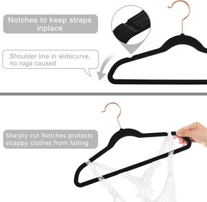 Velvet Non-Slip Single Tier Heavy Duty Iron Space Saving Coat & Suit <b>Hangers</b> with Tie Bar - Product Image 3