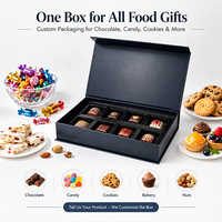 Boîte cadeau en carton rigide de qualité supérieure avec fermeture magnétique, personnalisée, de qualité alimentaire, pour macarons au chocolat, avec insert.