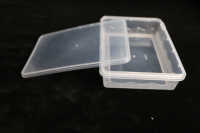 Boîte à lunch carrée transparente en plastique injecté, qualité alimentaire, pour salade, à emporter, avec couvercle, compatible micro-ondes