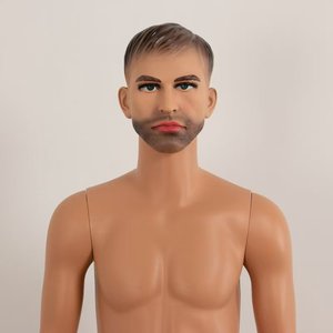 Mô hình trưng bày cửa hàng quần áo, người mẫu nam tóc cứng, giá trưng bày cửa sổ, mô phỏng cơ thể người, màu da thật - Product Image 3