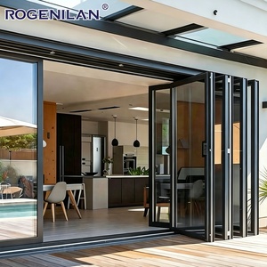 Rogenilan, Proveedor Chino de Puertas Plegables de Aluminio Resistentes a Huracanes, Puertas Bi-Plegables con Doble Acristalamiento Low-E para Patio - Product Image 4