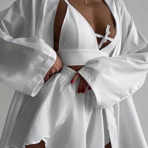 Joggers <span class=keywords><strong>Saan</strong></span> Ka Na Crop pantalons de survêtement à bretelles débardeur Sexy femmes à manches longues noué haut fendu Shorts ensemble trois pièces - Product Image 1