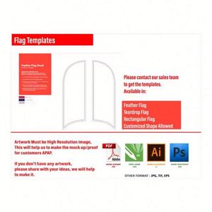 Custom Logo Outdoor Advertising Beach <b>Flags</b> Feather Teardrop Banners Polyester Material for Events - Product Image 4