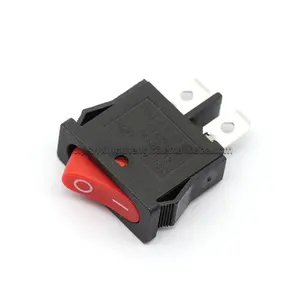 Ultra-thin KCD1-110 6A 250V 10A 125VAC 2Pins ON-OFF Flat Rocker Switch 10*22MM Red Ship Type Switch